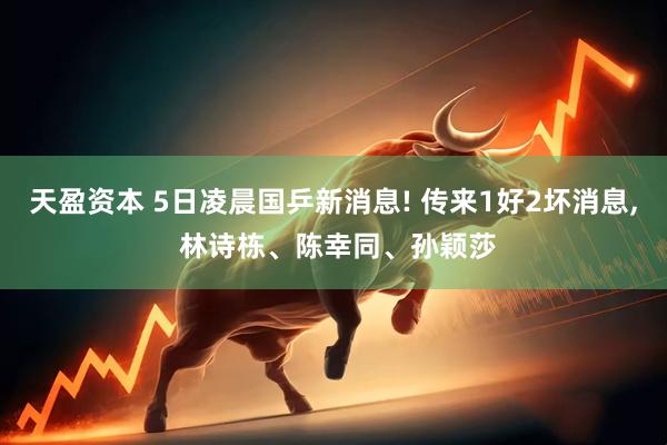 天盈资本 5日凌晨国乒新消息! 传来1好2坏消息, 林诗栋、陈幸同、孙颖莎